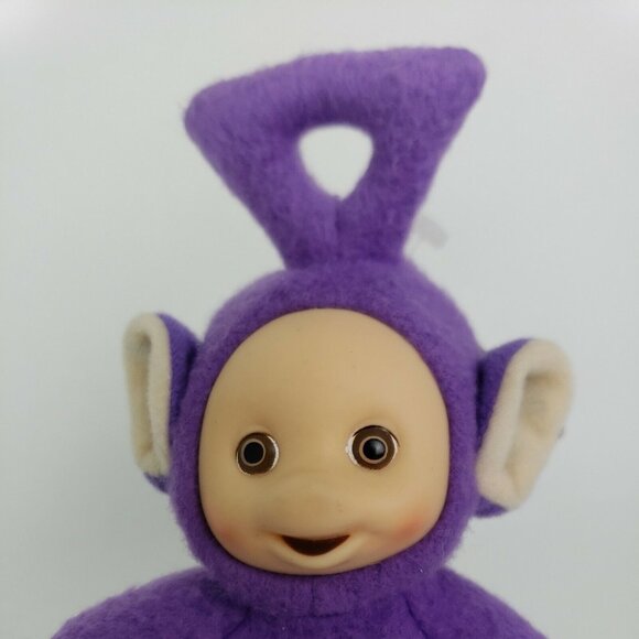 Playskool Teletubbies Tinky Winky Doll Beanie Purple Rubber Face Teletubby 1998 - Picture 4 of 8